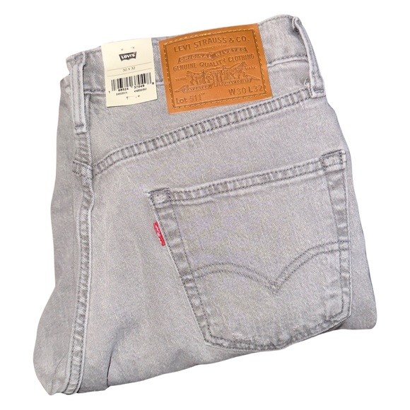 Levi’s Premium 511 Slim Jeans Destroyed Gris - Picture 11 of 15